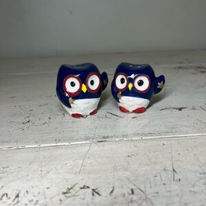 Blue Owl Salt and Pepper Shakers